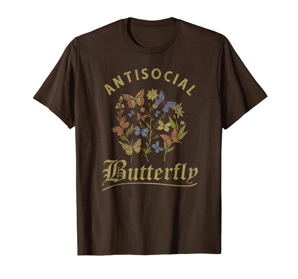 Antisocial Butterfly Fairy Grunge T-Shirt - Casual Everyday Wear Men Women - T-Shirt, Sweatshirt, Hoodie