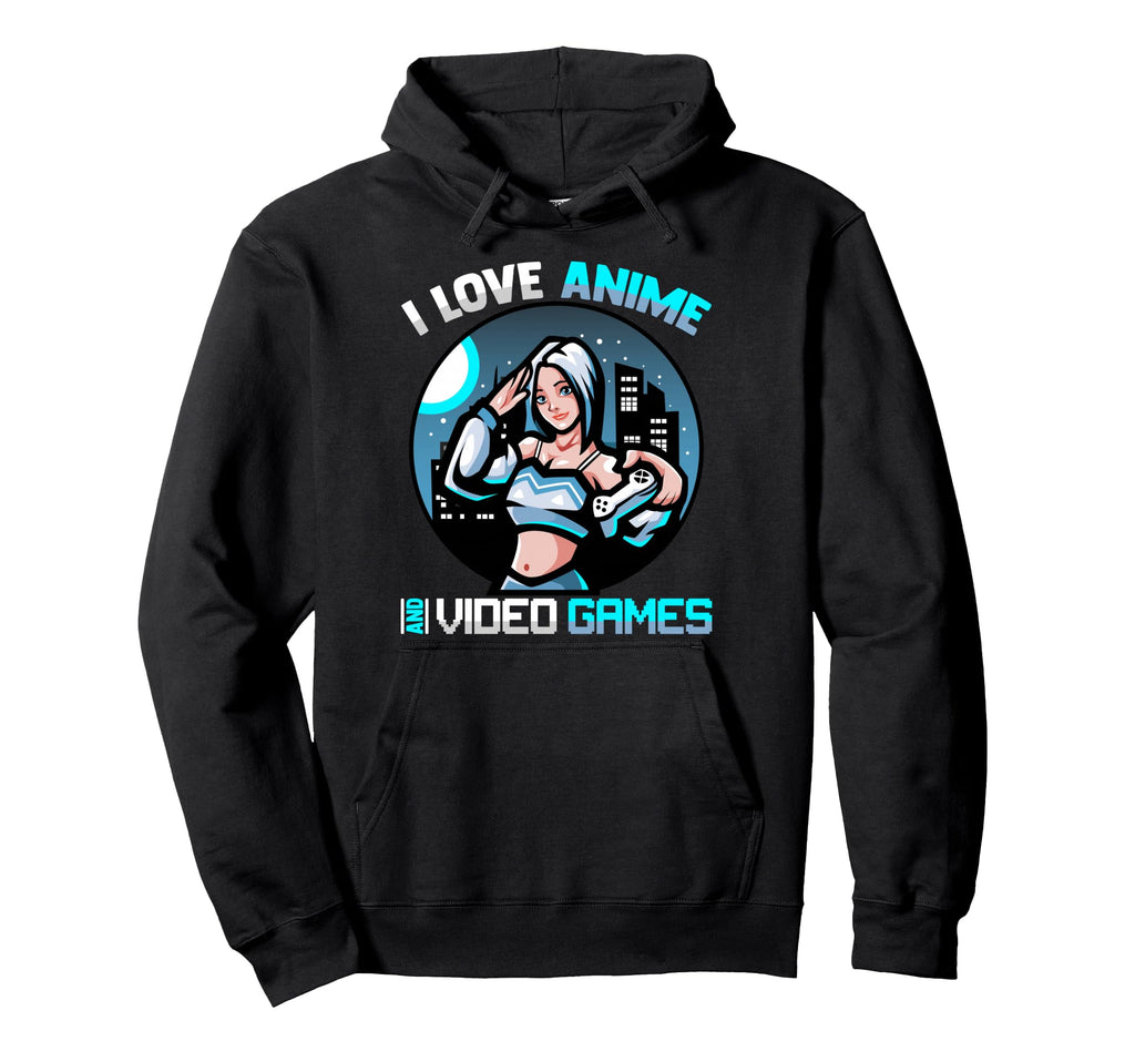 Kawaii Otaku I Love Anime And Video Hoodie - Fun Novelty Design for Adults - T-Shirt, Sweatshirt, Hoodie