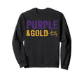 Purple And Gold Vibes Only Game Sweatshirt - Fun Novelty Design for Adults - T-Shirt, Sweatshirt, Hoodie