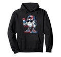 Baseball Drip Ice Cream American Flag Hoodie - Custom Art Print for Adults - T-Shirt, Sweatshirt, Hoodie