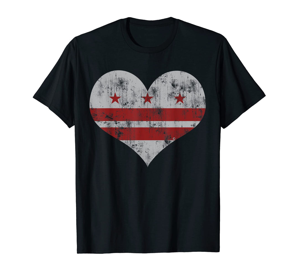 Washington Dc Flag Heart Home T-Shirt - Trendy Graphic for Adults - T-Shirt, Sweatshirt, Hoodie