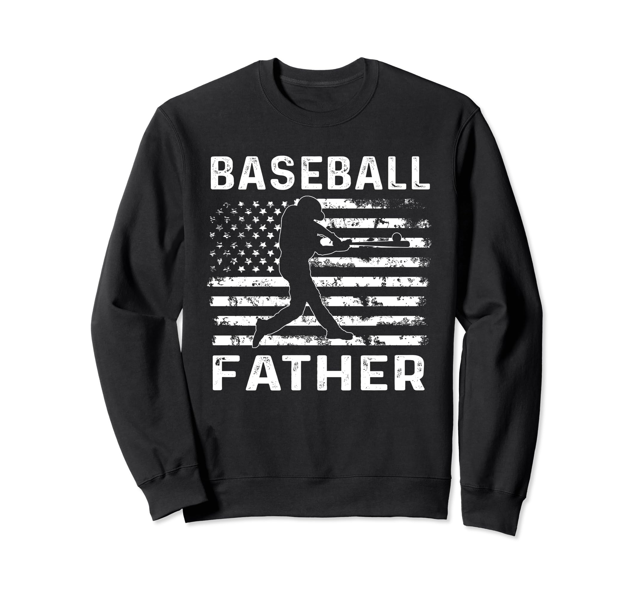 Baseball Father Dad Usa Flag 4Th Sweatshirt - Streetwear Style for Adults - T-Shirt, Sweatshirt, Hoodie