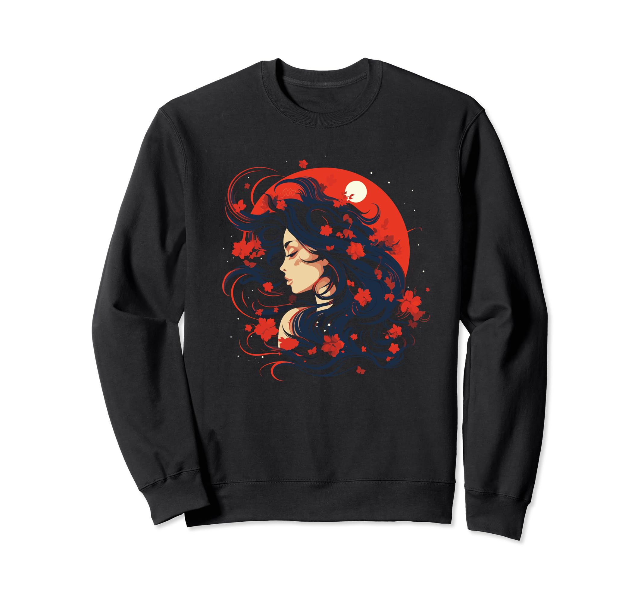 Japanese Blossom Dreams Red Sweatshirt - Casual Everyday Wear Men Women - T-Shirt, Sweatshirt, Hoodie
