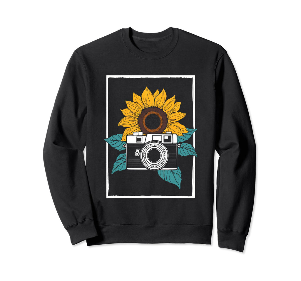 Photographer Sunflower Camera Sweatshirt - Streetwear Style Unisex - T-Shirt, Sweatshirt, Hoodie