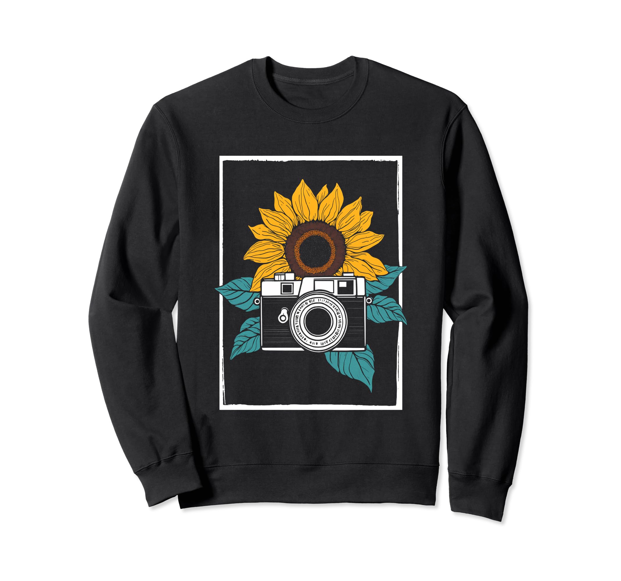 Photographer Sunflower Camera Sweatshirt - Streetwear Style Unisex - T-Shirt, Sweatshirt, Hoodie