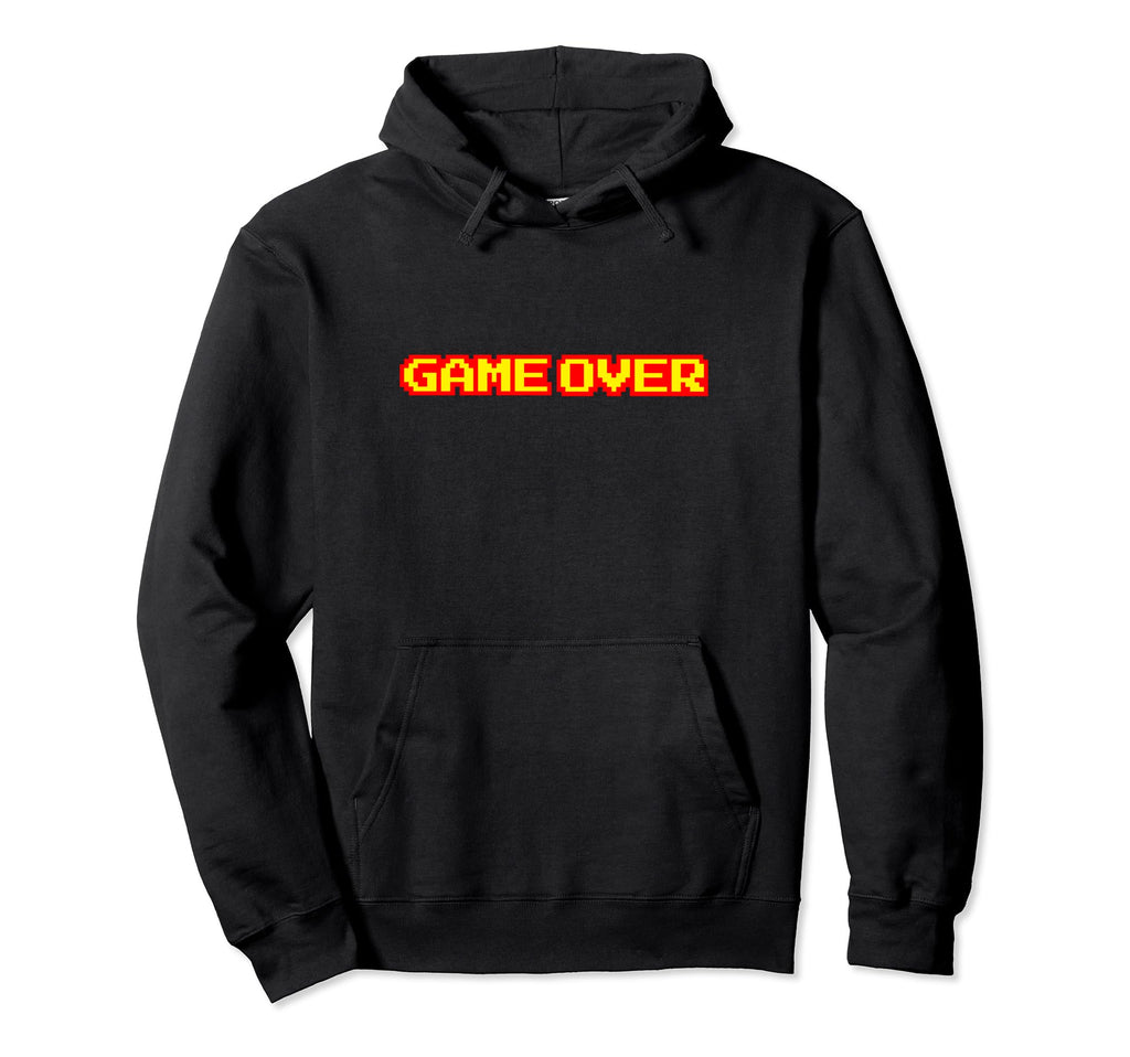 8Bit Game Over Arcade Video Games Hoodie - Fun Novelty Design for Adults - T-Shirt, Sweatshirt, Hoodie