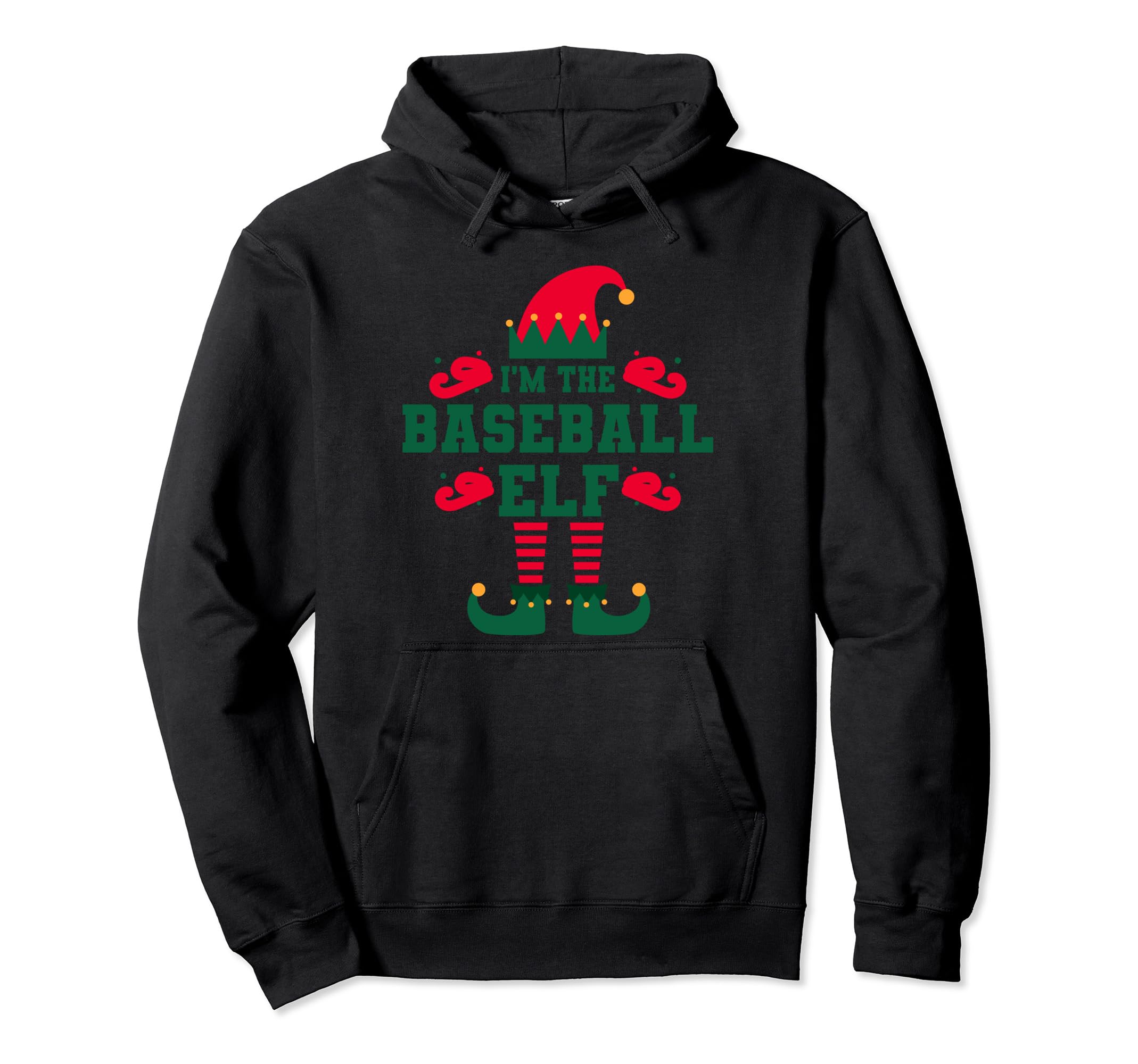 Matching Family Im Baseball Elf Hoodie - Novelty Apparel Men Women - T-Shirt, Sweatshirt, Hoodie