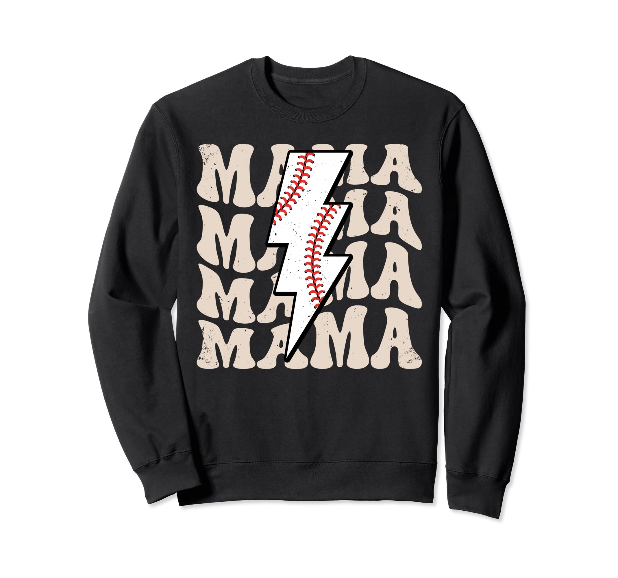 Lightning Groovy Proud Mom Baseball Sweatshirt - Unique Graphic Men Women - T-Shirt, Sweatshirt, Hoodie