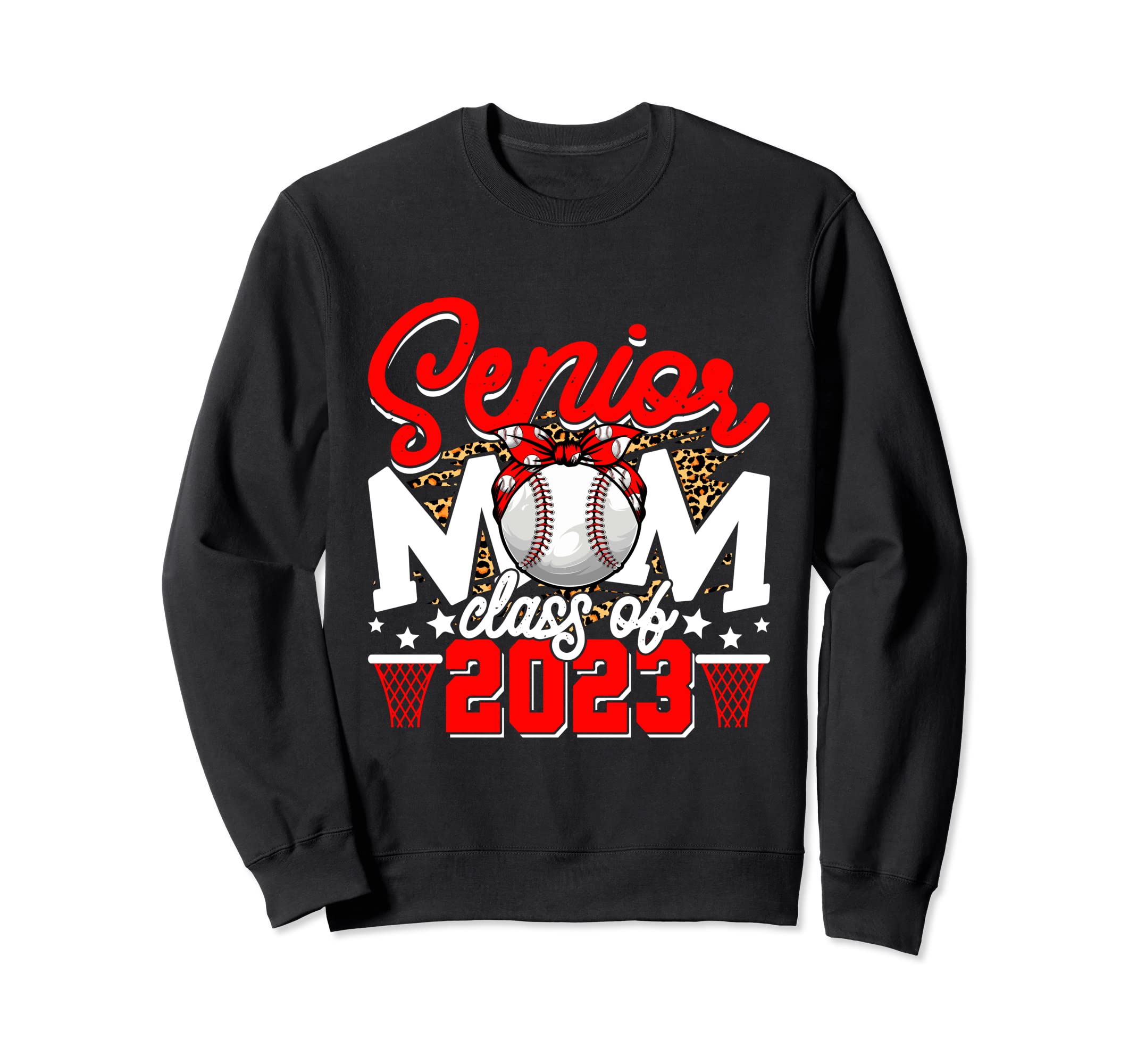 Leopard Senior Mom Class 2023 Senior Sweatshirt - Graphic Print for Adults - T-Shirt, Sweatshirt, Hoodie