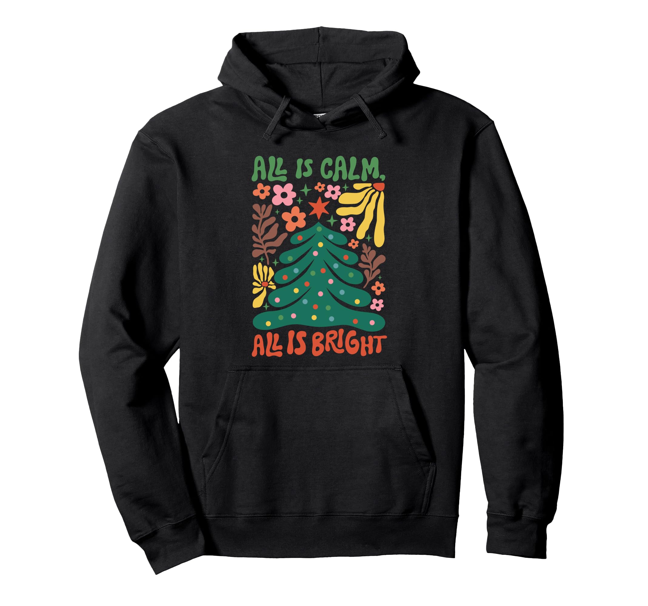 Boho Tree Holiday Flowers Aesthetic Hoodie - Streetwear Style Unisex - T-Shirt, Sweatshirt, Hoodie