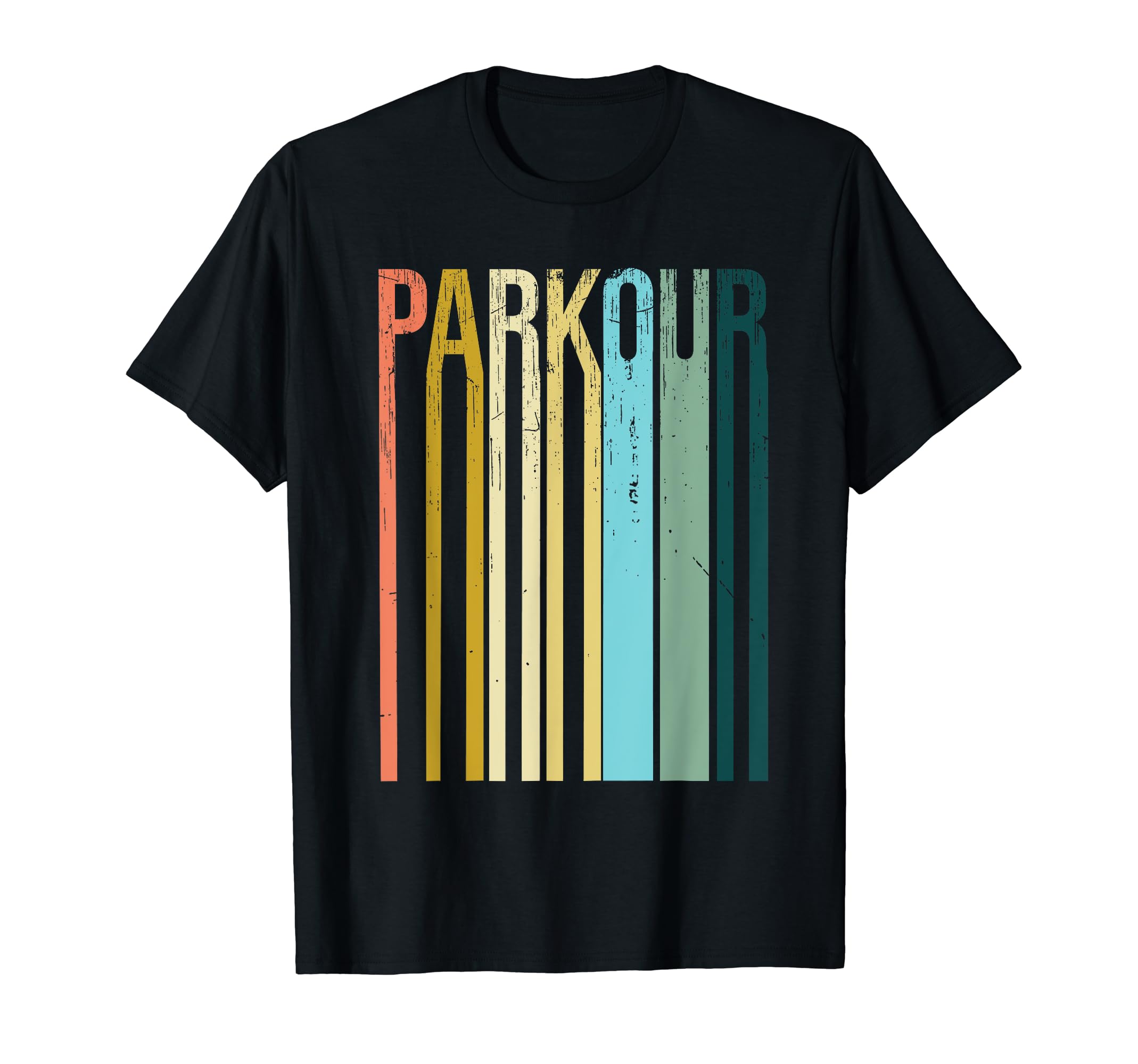 Distressed Rainbow Parkour T-Shirt - Custom Art Print Unisex - T-Shirt, Sweatshirt, Hoodie
