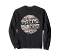 Leopard Baseball Mom Distressed Sweatshirt - Custom Art Print for Adults - T-Shirt, Sweatshirt, Hoodie