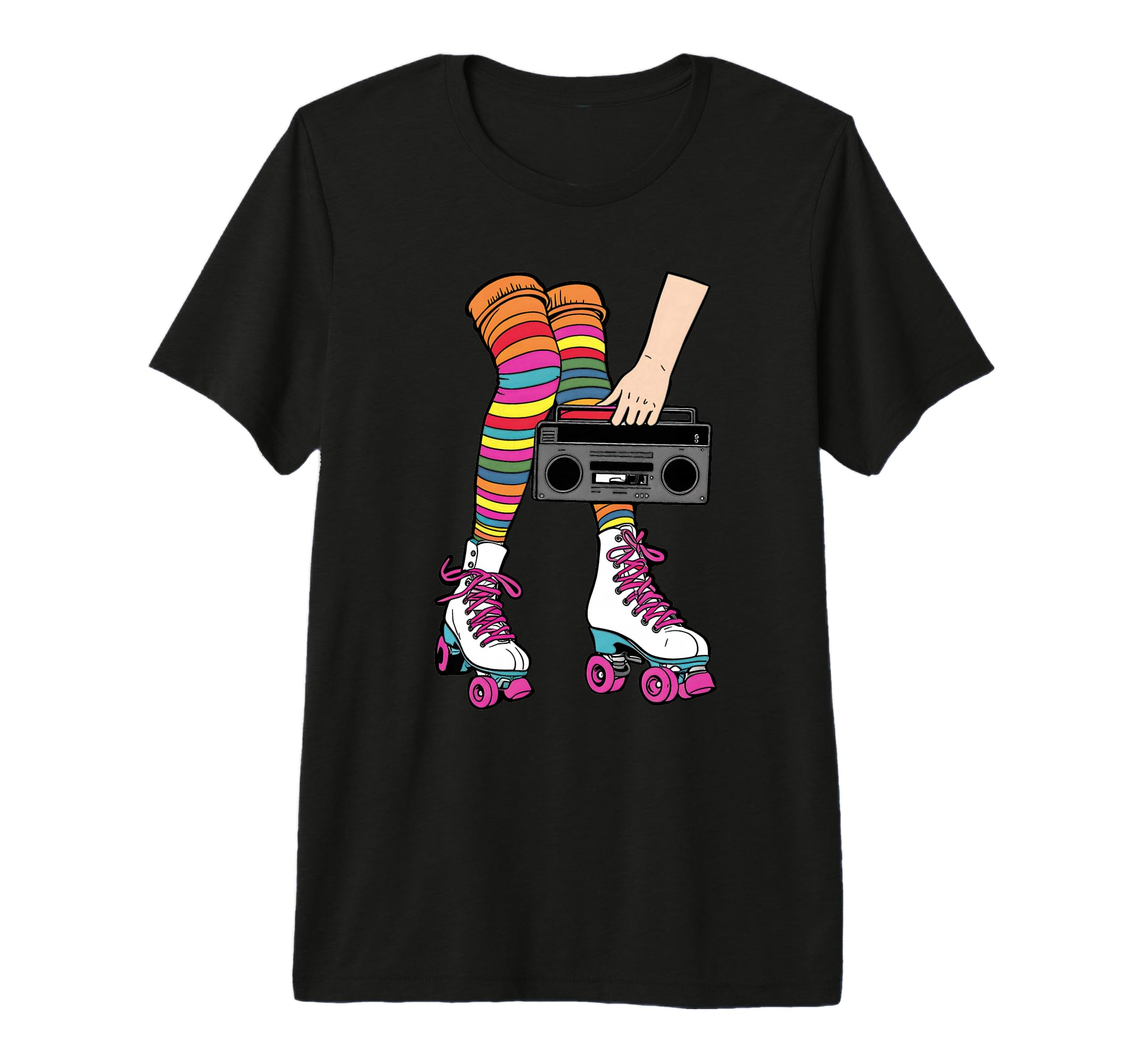 Roller Skates Boombox 80S 90S Throwback T-Shirt - Unique Graphic Unisex - T-Shirt, Sweatshirt, Hoodie