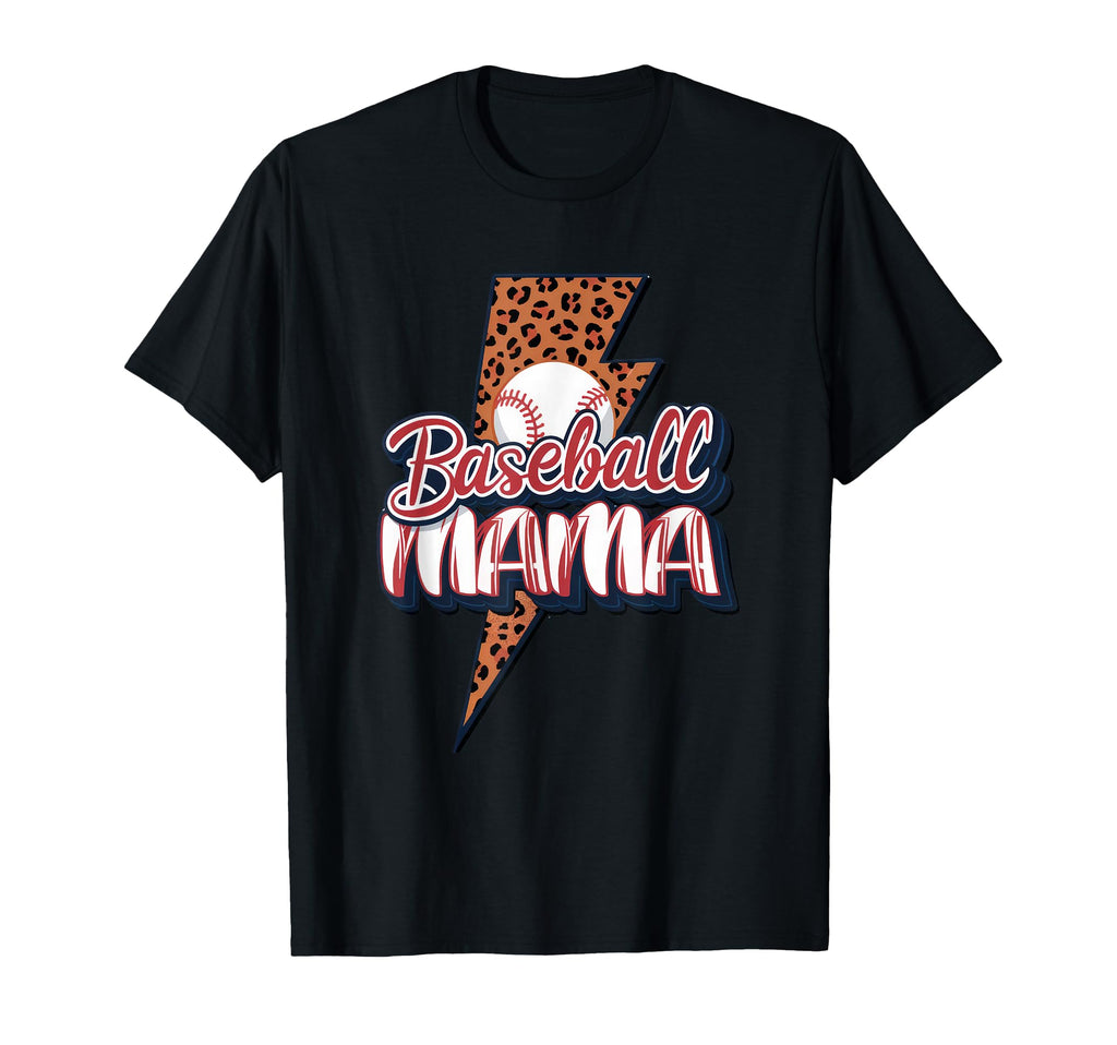 Leopard American Baseball Mom Mama T-Shirt - Fun Novelty Design Unisex - T-Shirt, Sweatshirt, Hoodie