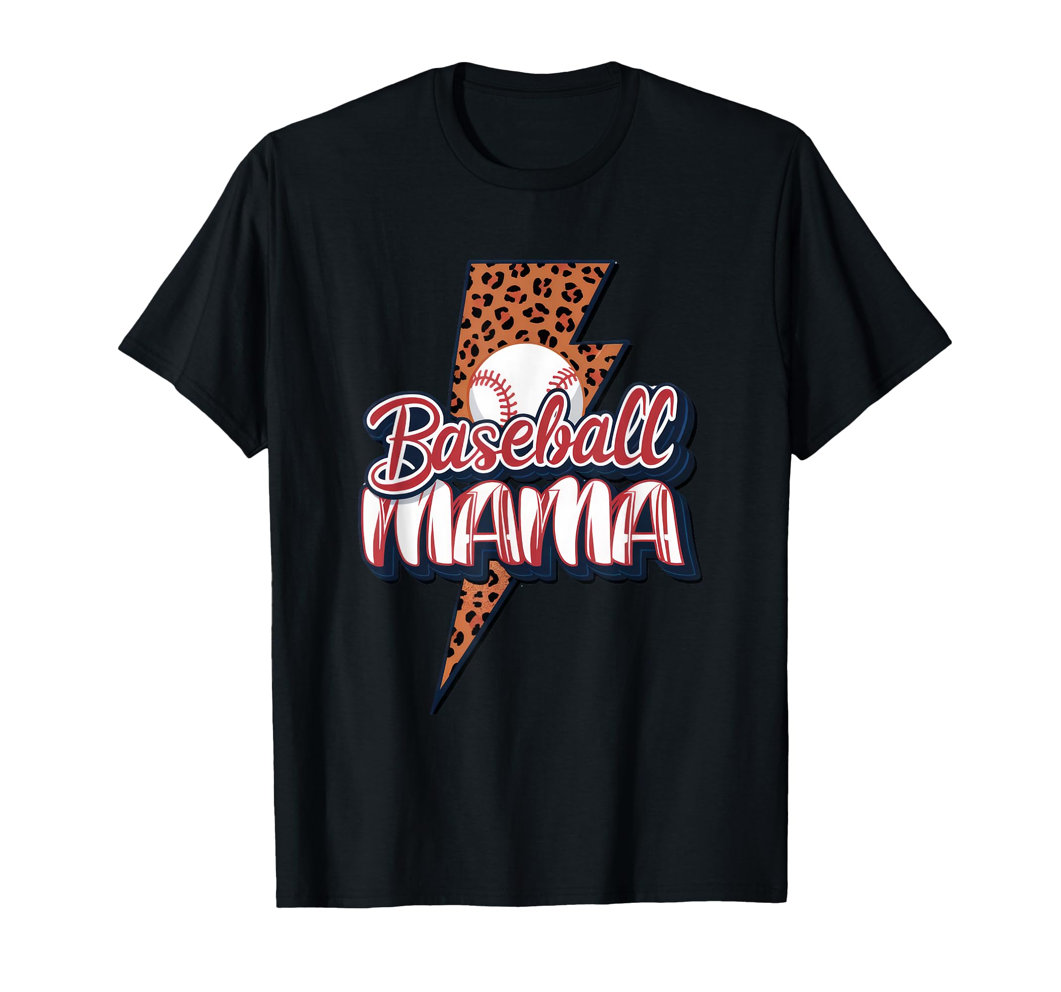 Leopard American Baseball Mom Mama T-Shirt - Fun Novelty Design Unisex - T-Shirt, Sweatshirt, Hoodie