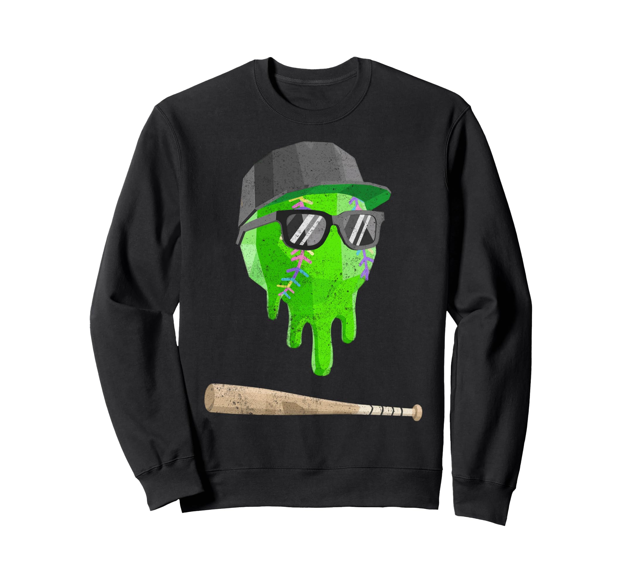 Baseball Ice Cream Drip Gamer Gifts T-Shirt - Trendy Graphic Unisex - T-Shirt, Sweatshirt, Hoodie