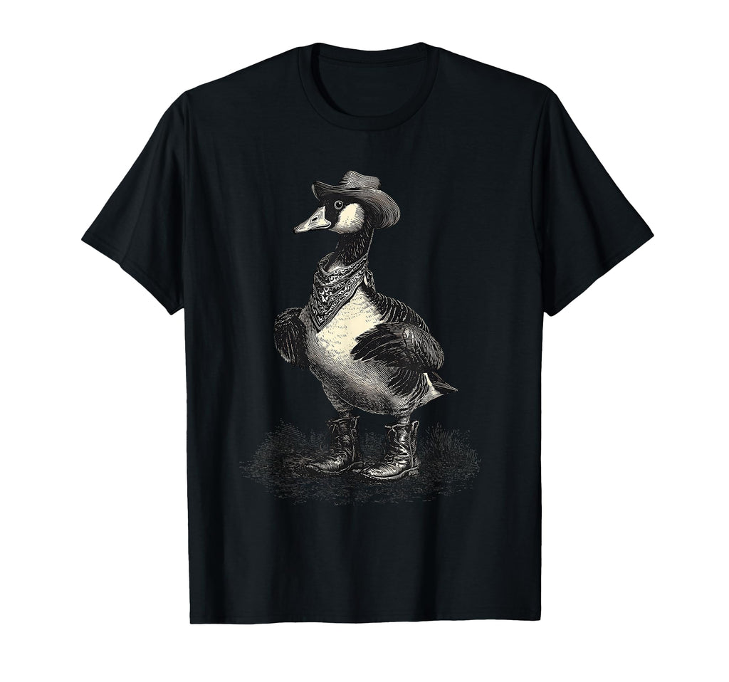 Country Cowboy Goose Rodeo Cowgirl T-Shirt - Aesthetic Graphic for Adults - T-Shirt, Sweatshirt, Hoodie