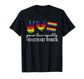 Lgbt Healthcare Worker Peace Love T-Shirt - Casual Everyday Wear Unisex - T-Shirt, Sweatshirt, Hoodie