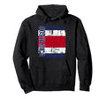 Costa Rica Flag Distressed Costa Rican Hoodie - Minimalist Print Unisex - T-Shirt, Sweatshirt, Hoodie