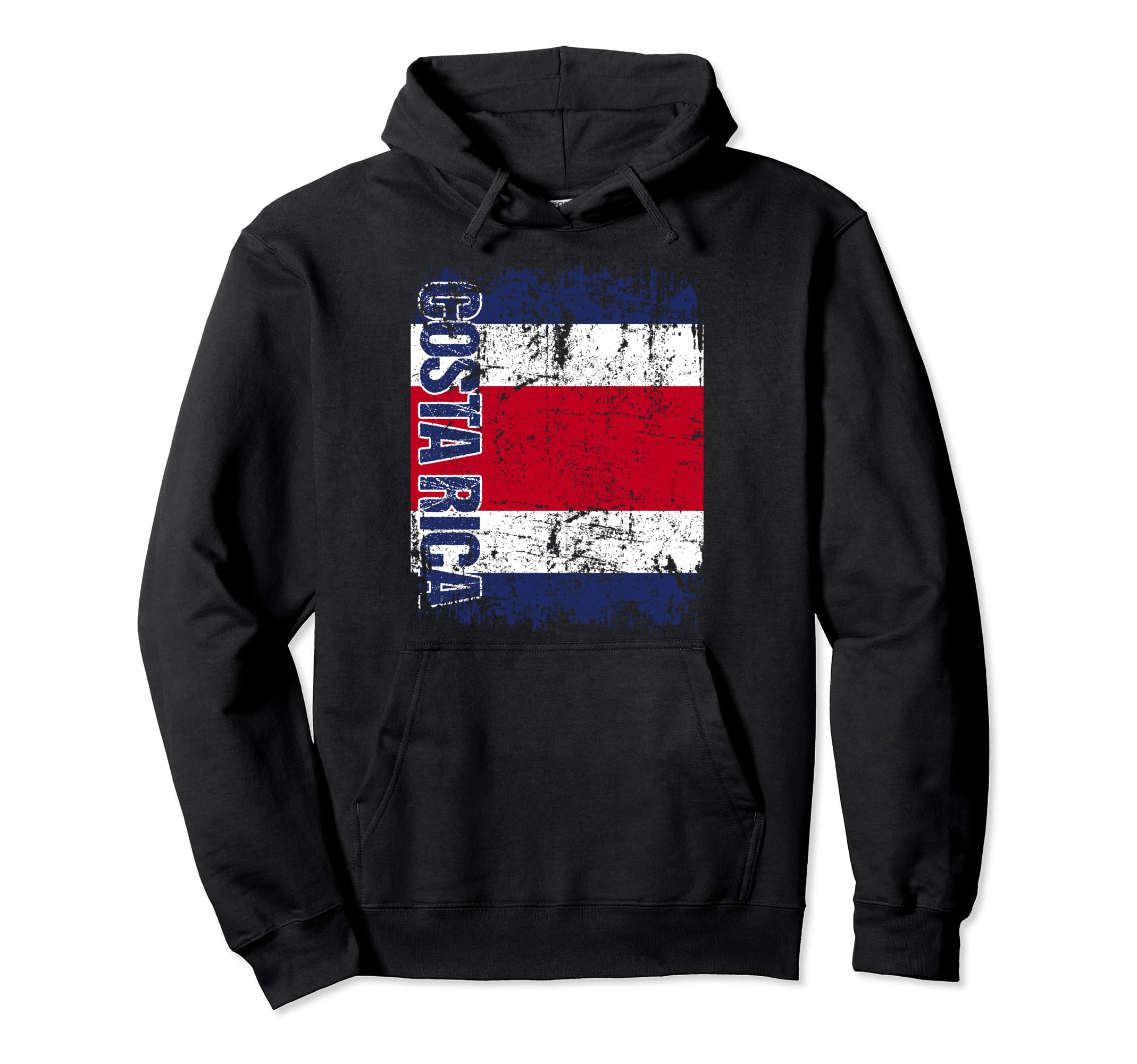 Costa Rica Flag Distressed Costa Rican Hoodie - Minimalist Print Unisex - T-Shirt, Sweatshirt, Hoodie