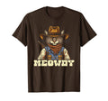 Meowdy Funny Country Music Cat Cowboy Hat T-Shirt - Streetwear Style Unisex - T-Shirt, Sweatshirt, Hoodie