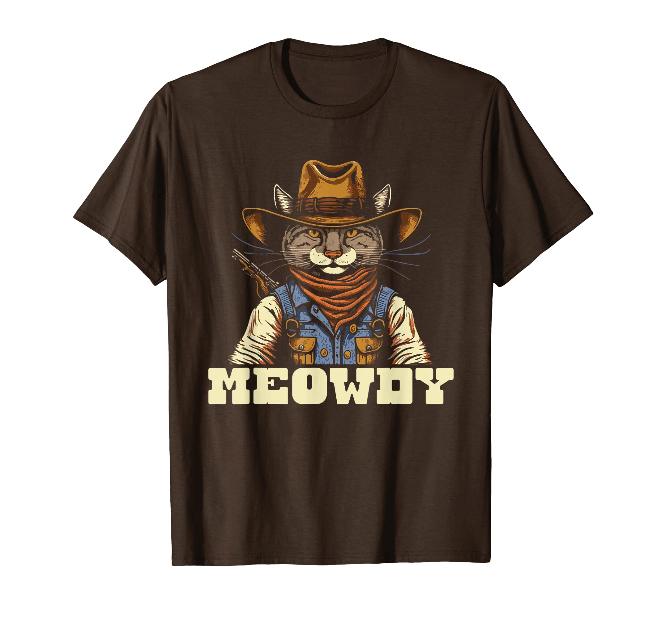 Meowdy Funny Country Music Cat Cowboy Hat T-Shirt - Streetwear Style Unisex - T-Shirt, Sweatshirt, Hoodie