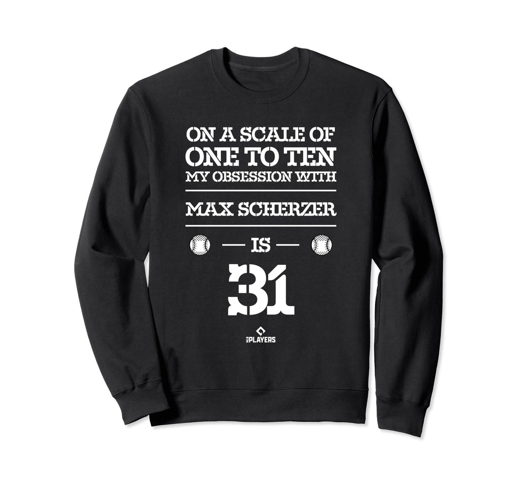 Max Scherzer Obsession Mlbpa Los Sweatshirt - Minimalist Print Men Women - T-Shirt, Sweatshirt, Hoodie