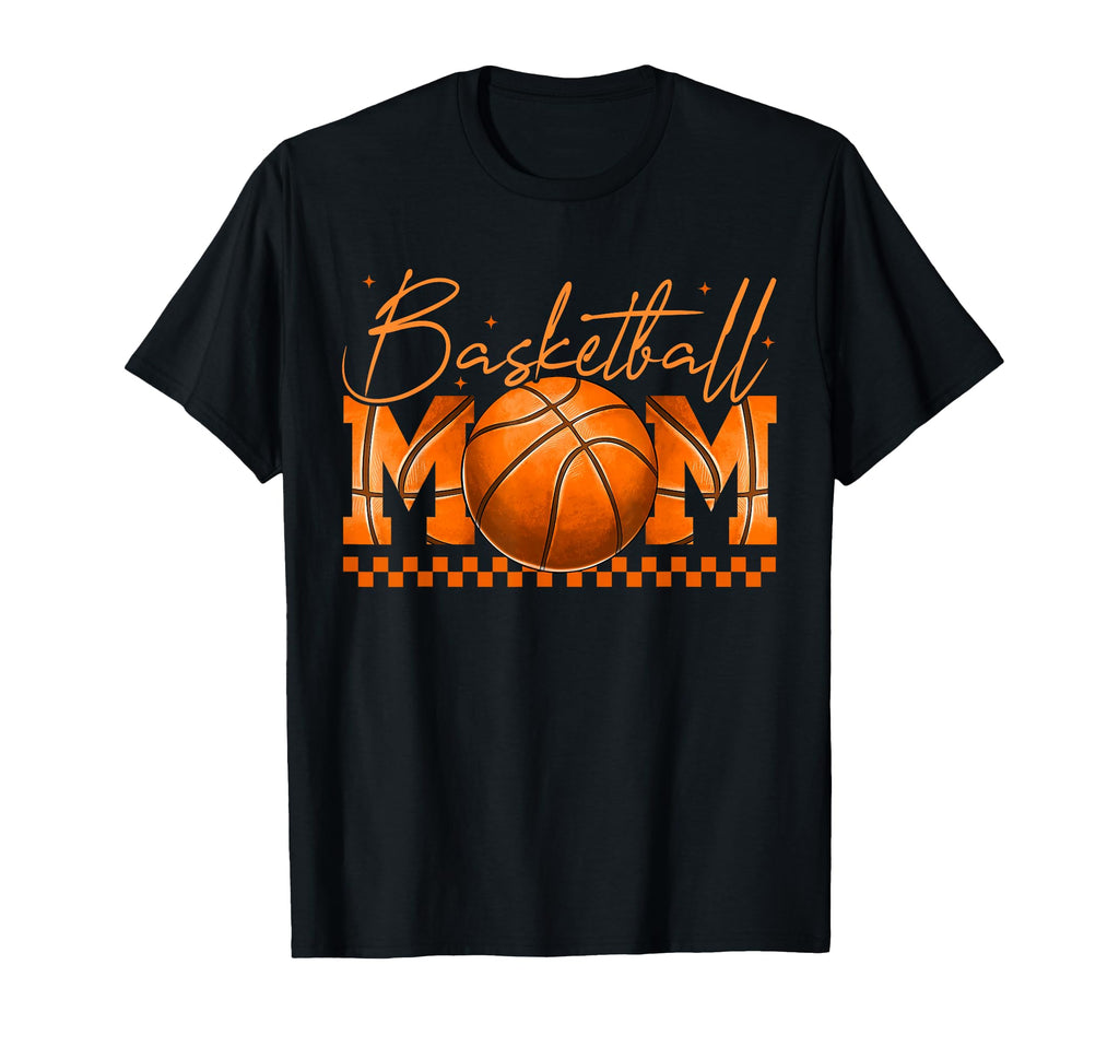 Checkered Basketball Mama Sports Mom T-Shirt - Custom Art Print Men Women - T-Shirt, Sweatshirt, Hoodie
