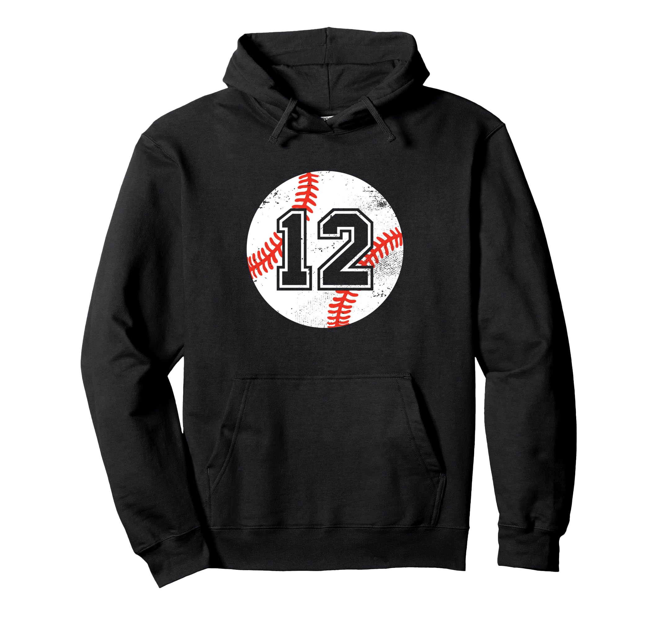Baseball Player 12 Baseball Jersey Hoodie - Aesthetic Graphic for Adults - T-Shirt, Sweatshirt, Hoodie