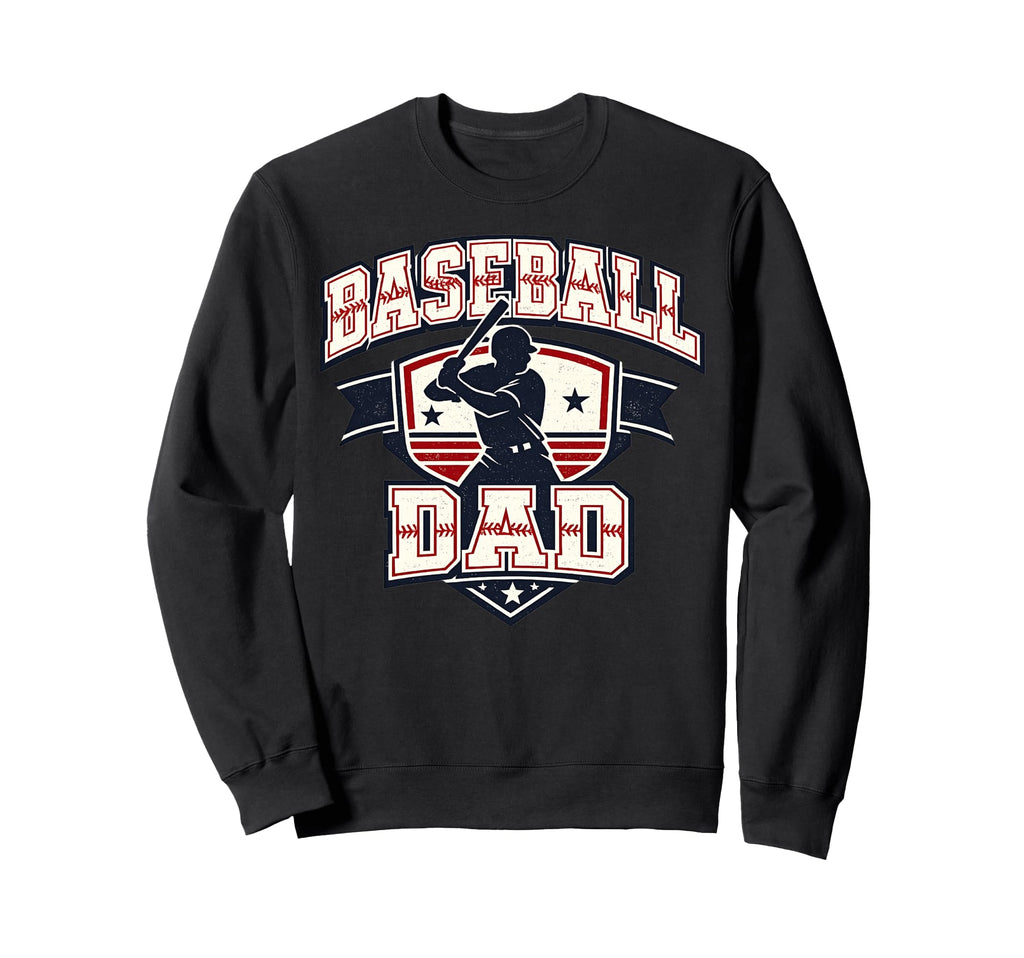 Baseball Dad Game Day Varsity Sweatshirt - Aesthetic Graphic Men Women - T-Shirt, Sweatshirt, Hoodie