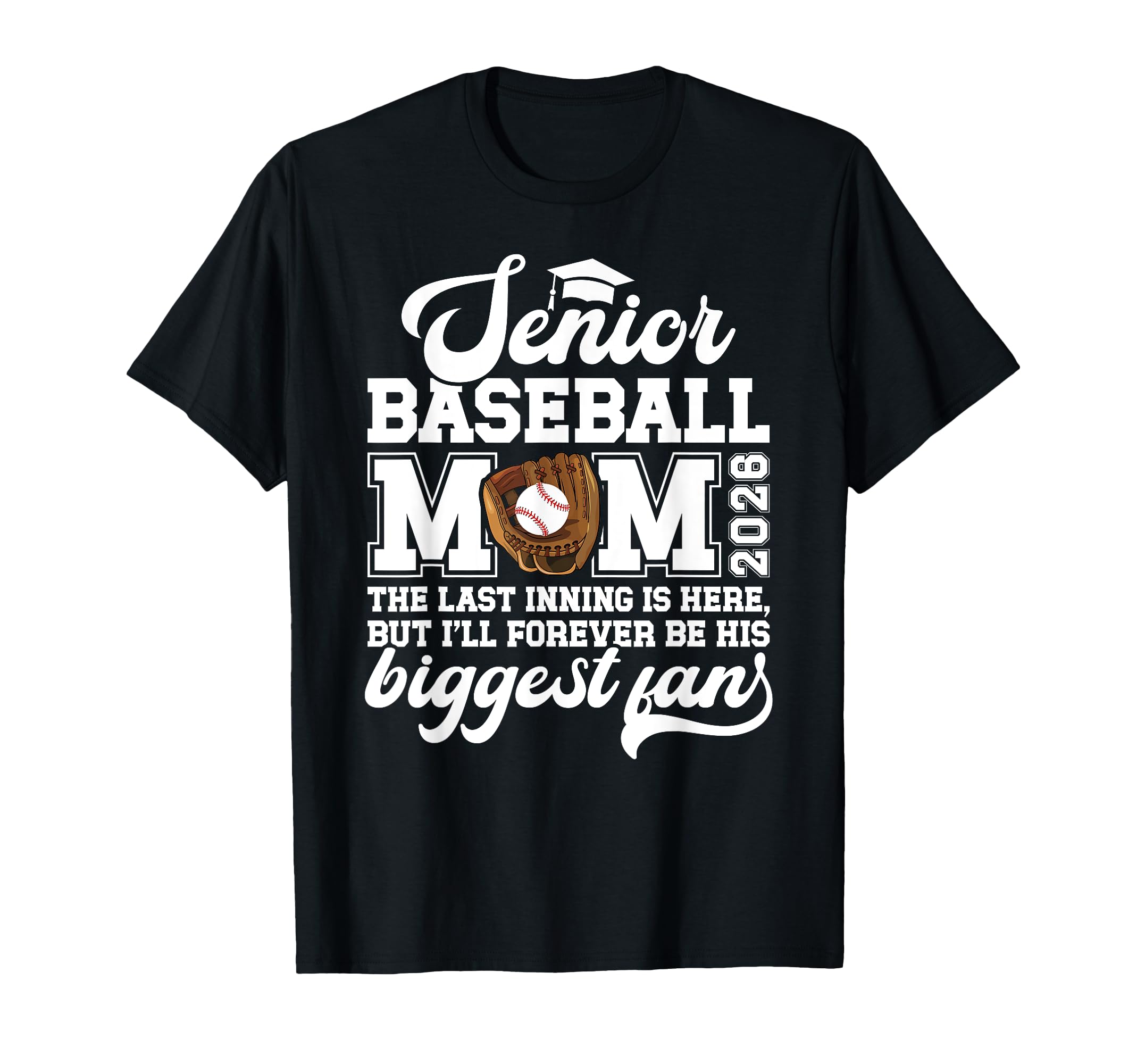 Baseball Senior Mom 2026 Proud T-Shirt - Custom Art Print for Adults - T-Shirt, Sweatshirt, Hoodie