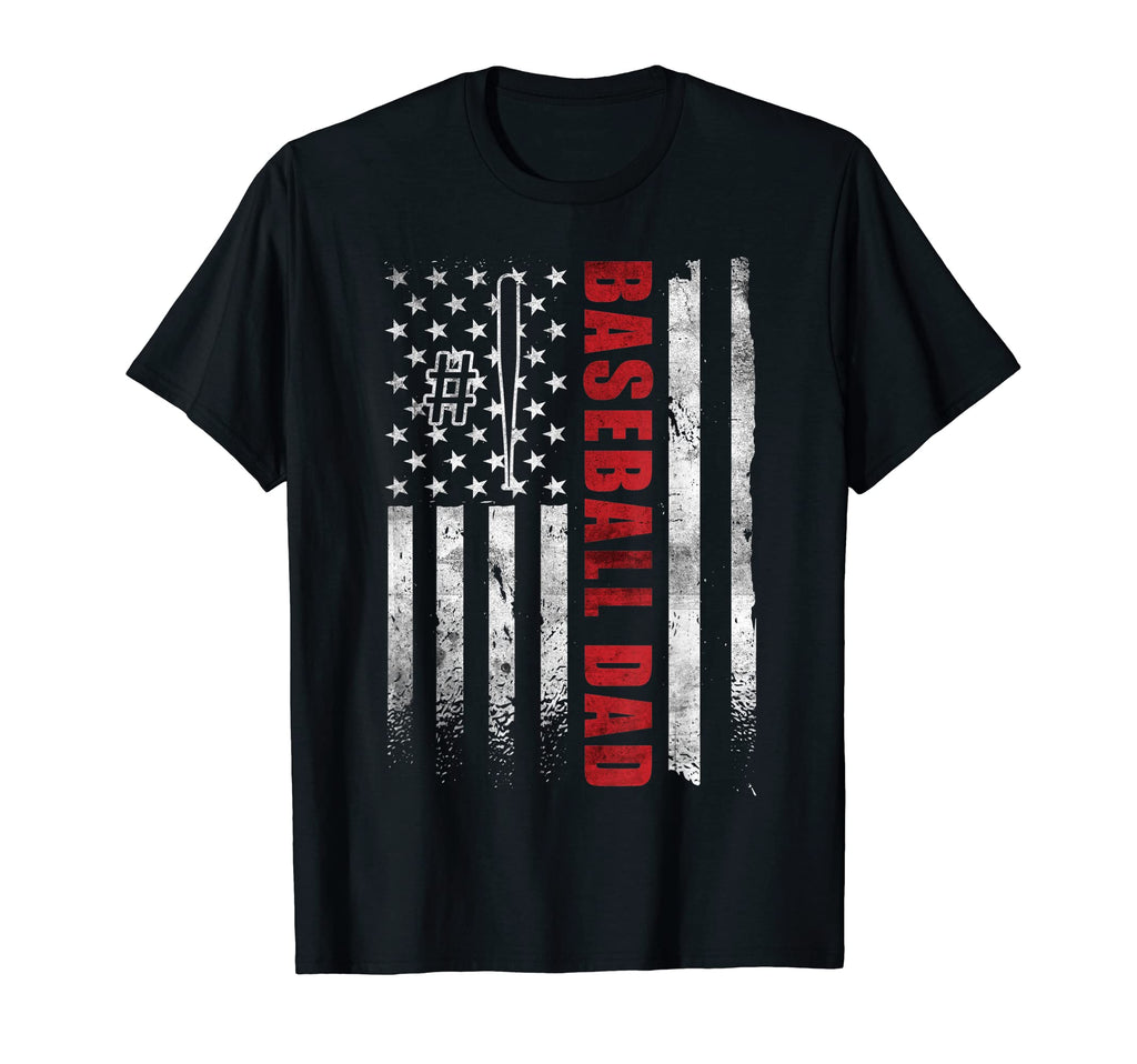 Number One Baseball Dad Fathers Day Us T-Shirt - Graphic Print Men Women - T-Shirt, Sweatshirt, Hoodie