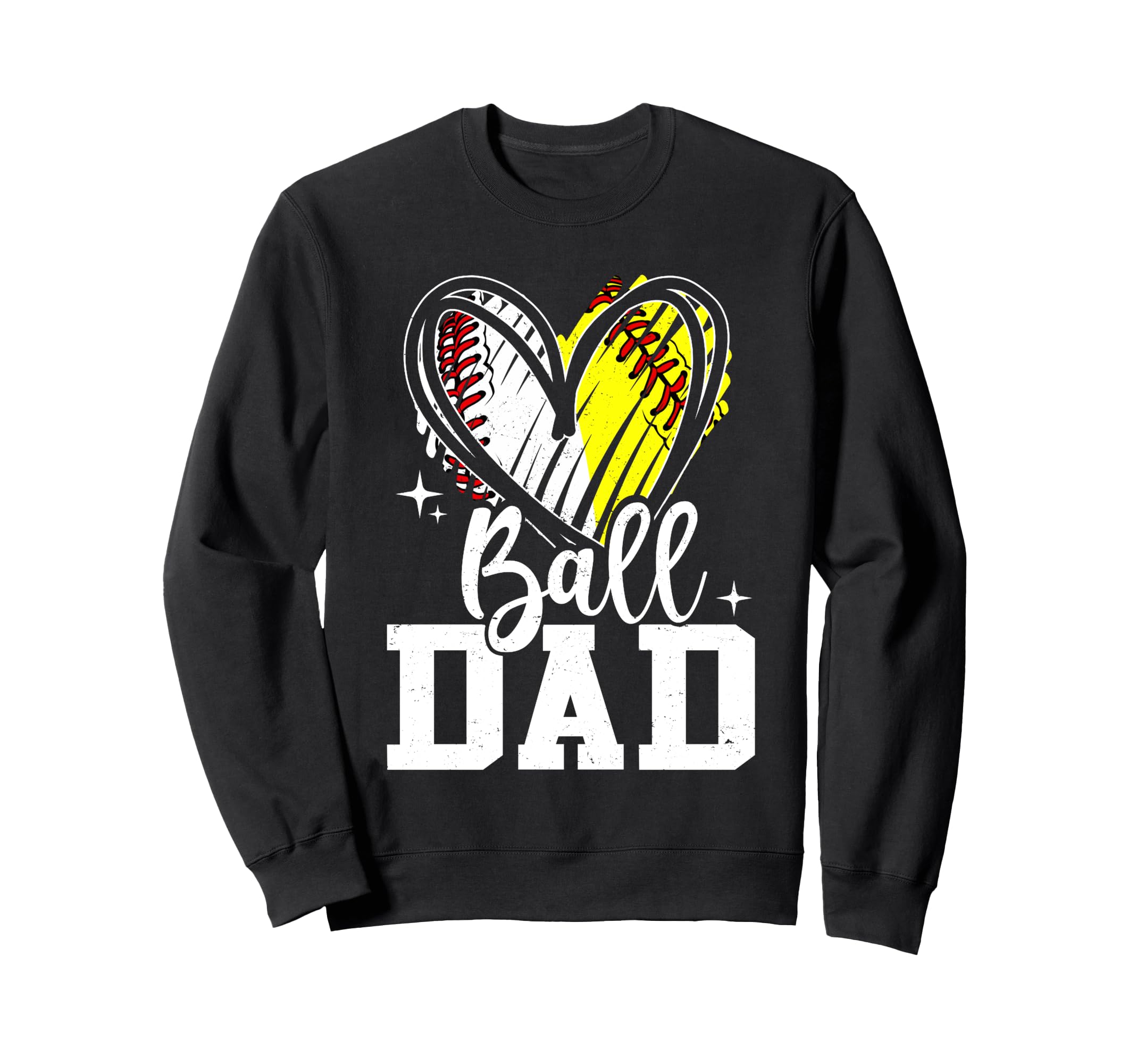 Ball Dad Softball Baseball Dad Sweatshirt - Minimalist Print for Adults - T-Shirt, Sweatshirt, Hoodie
