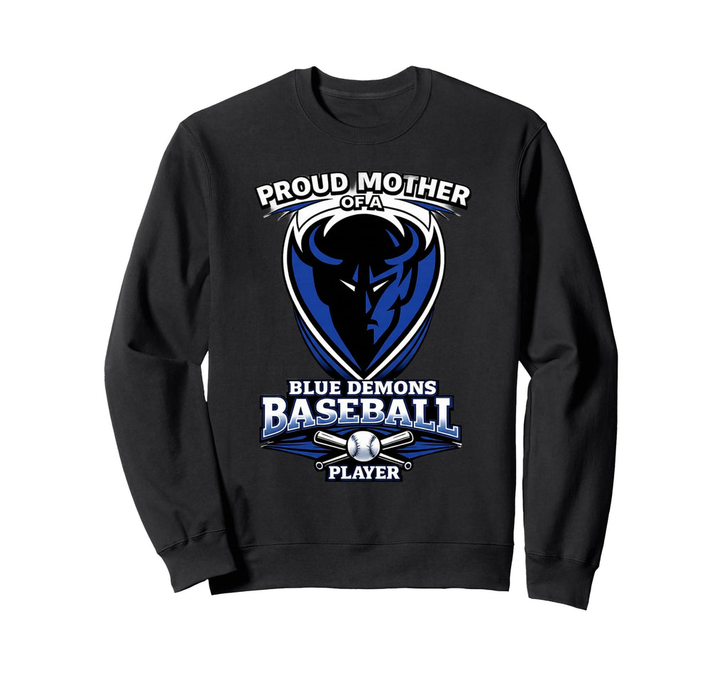 Oak Forest Blue Demons Baseball Sweatshirt - Fun Novelty Design Unisex - T-Shirt, Sweatshirt, Hoodie