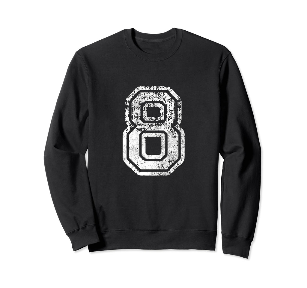 Jersey Number 8 Eight Football Number Sweatshirt - Custom Art Print Unisex - T-Shirt, Sweatshirt, Hoodie
