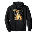 90S Chihuahua Howling Moon Chihuahua Hoodie - Novelty Apparel for Adults - T-Shirt, Sweatshirt, Hoodie