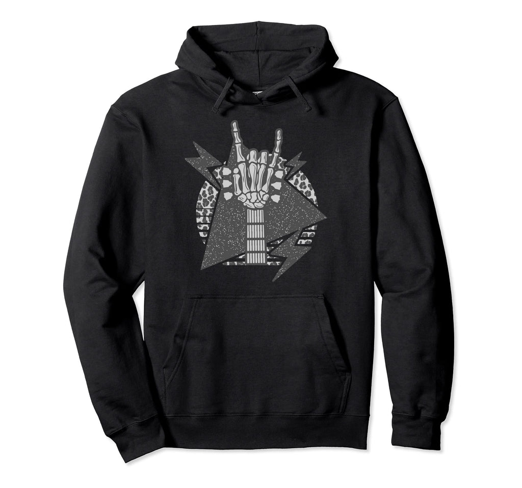 Grunge Alternative Rock Skeleton Guitar Hoodie - Custom Art Print Unisex - T-Shirt, Sweatshirt, Hoodie