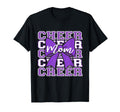Football Cheer Mom Game Day Purple Bow T-Shirt - Novelty Apparel Unisex - T-Shirt, Sweatshirt, Hoodie