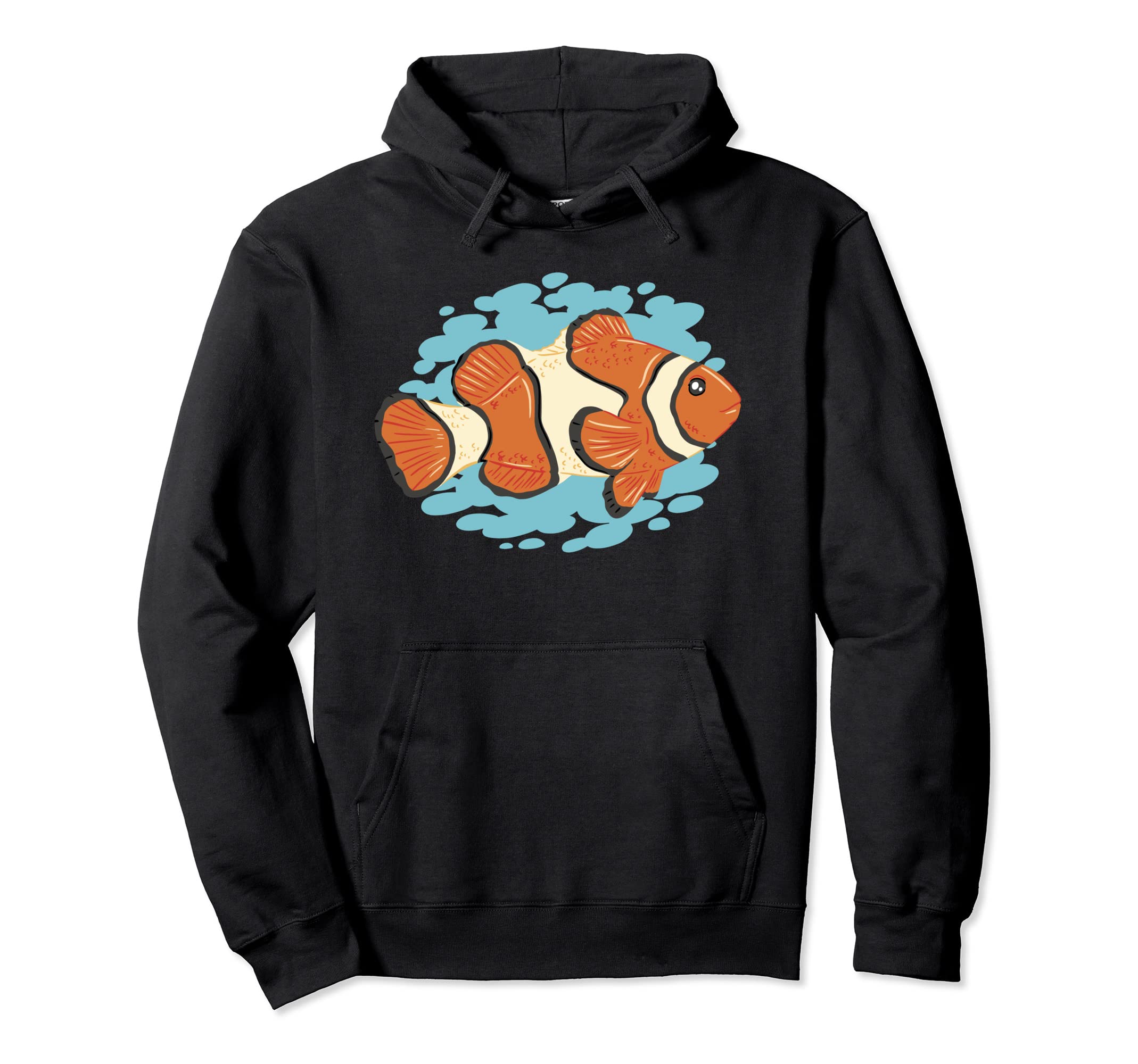 Clownfish Distressed Clown Fish Hoodie - Novelty Apparel Men Women - T-Shirt, Sweatshirt, Hoodie