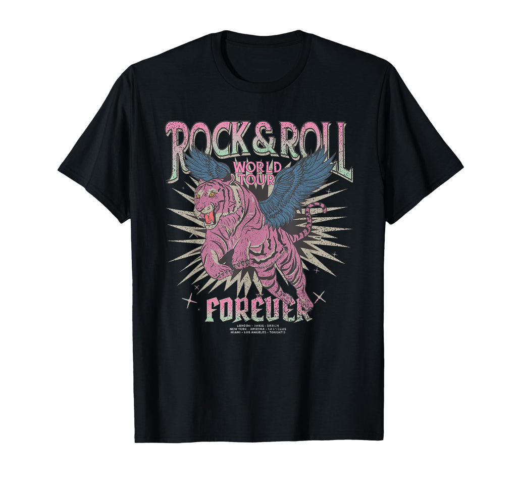 Rock N Roll Tiger Band T-Shirt - Minimalist Print for Adults - T-Shirt, Sweatshirt, Hoodie