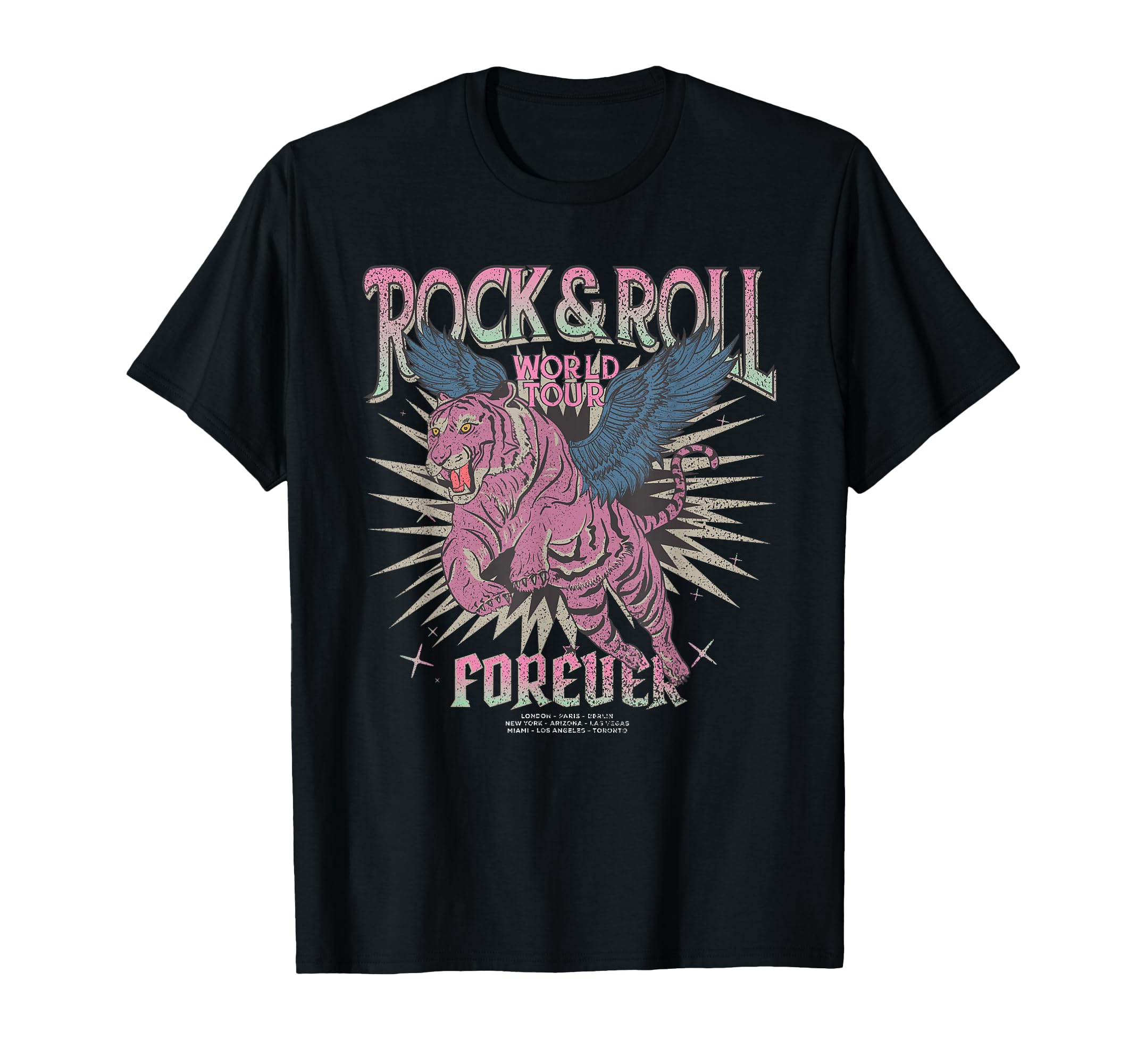 Rock N Roll Tiger Band T-Shirt - Minimalist Print for Adults - T-Shirt, Sweatshirt, Hoodie