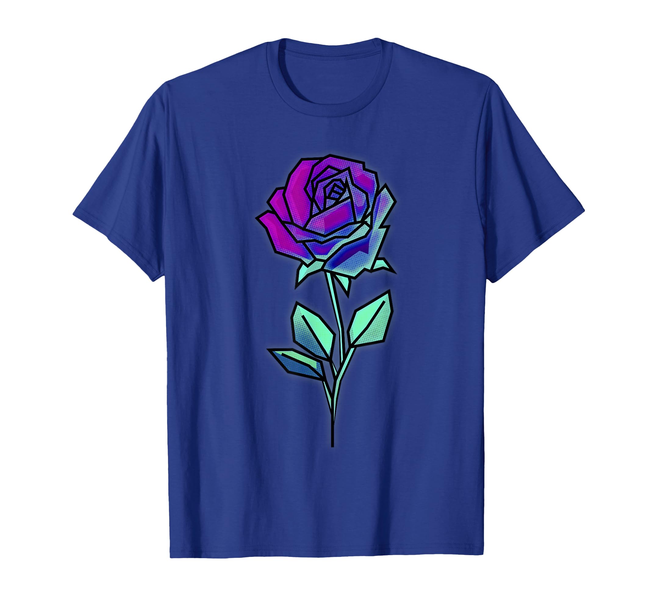 Cyber Aesthetic Rose Futurism T-Shirt - Unique Graphic for Adults - T-Shirt, Sweatshirt, Hoodie