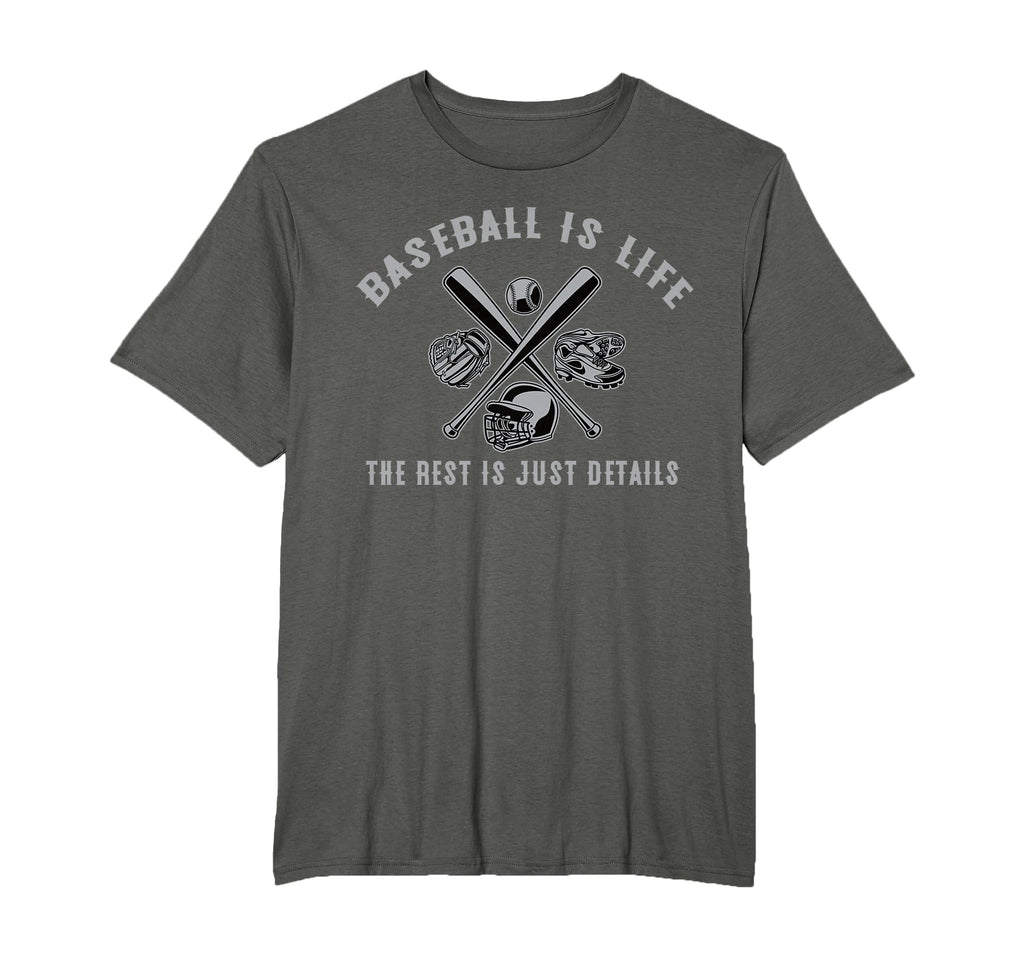Baseball Is Life Rest Is Just Details T-Shirt - Trendy Graphic for Adults - T-Shirt, Sweatshirt, Hoodie