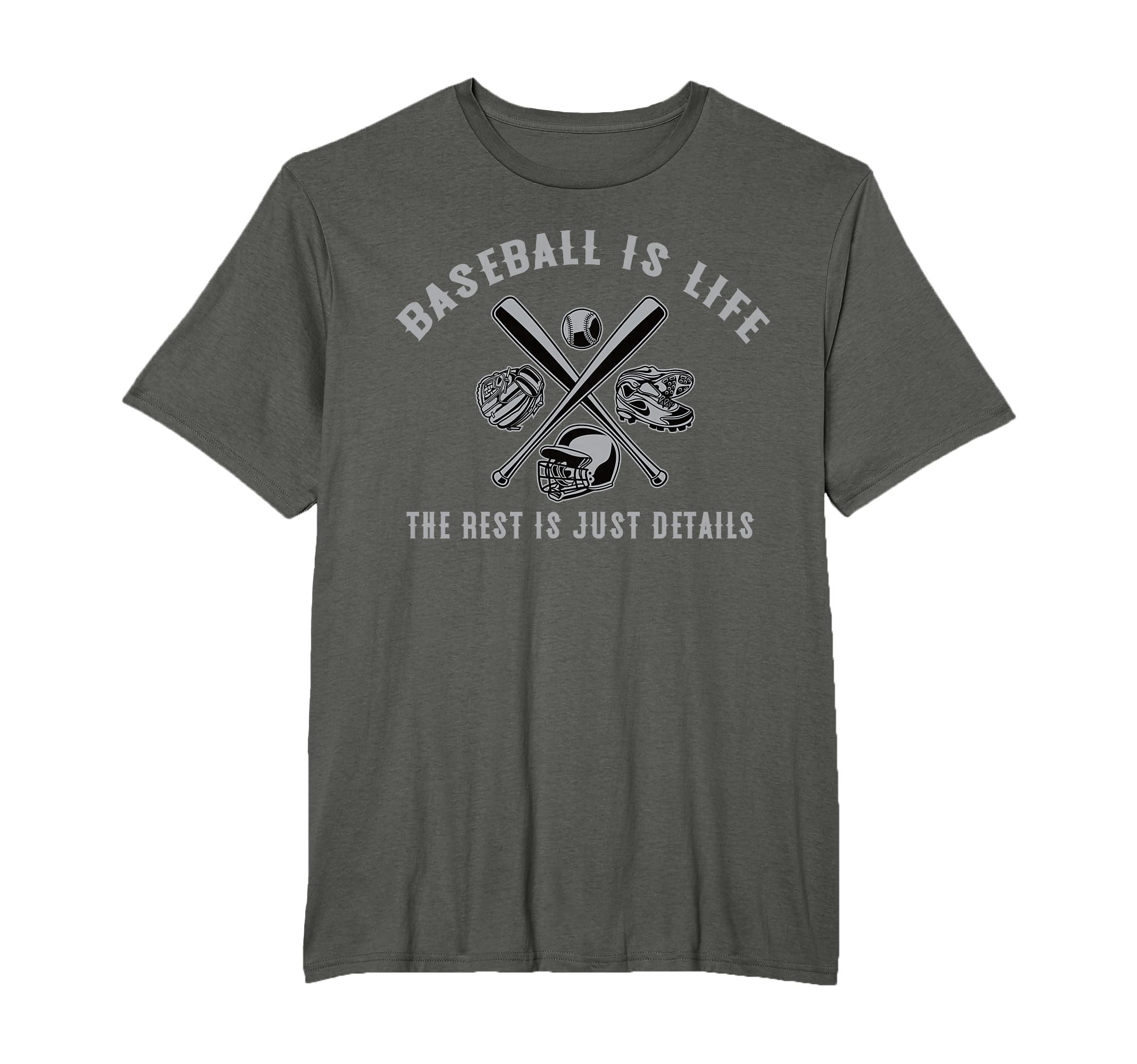 Baseball Is Life Rest Is Just Details T-Shirt - Trendy Graphic for Adults - T-Shirt, Sweatshirt, Hoodie
