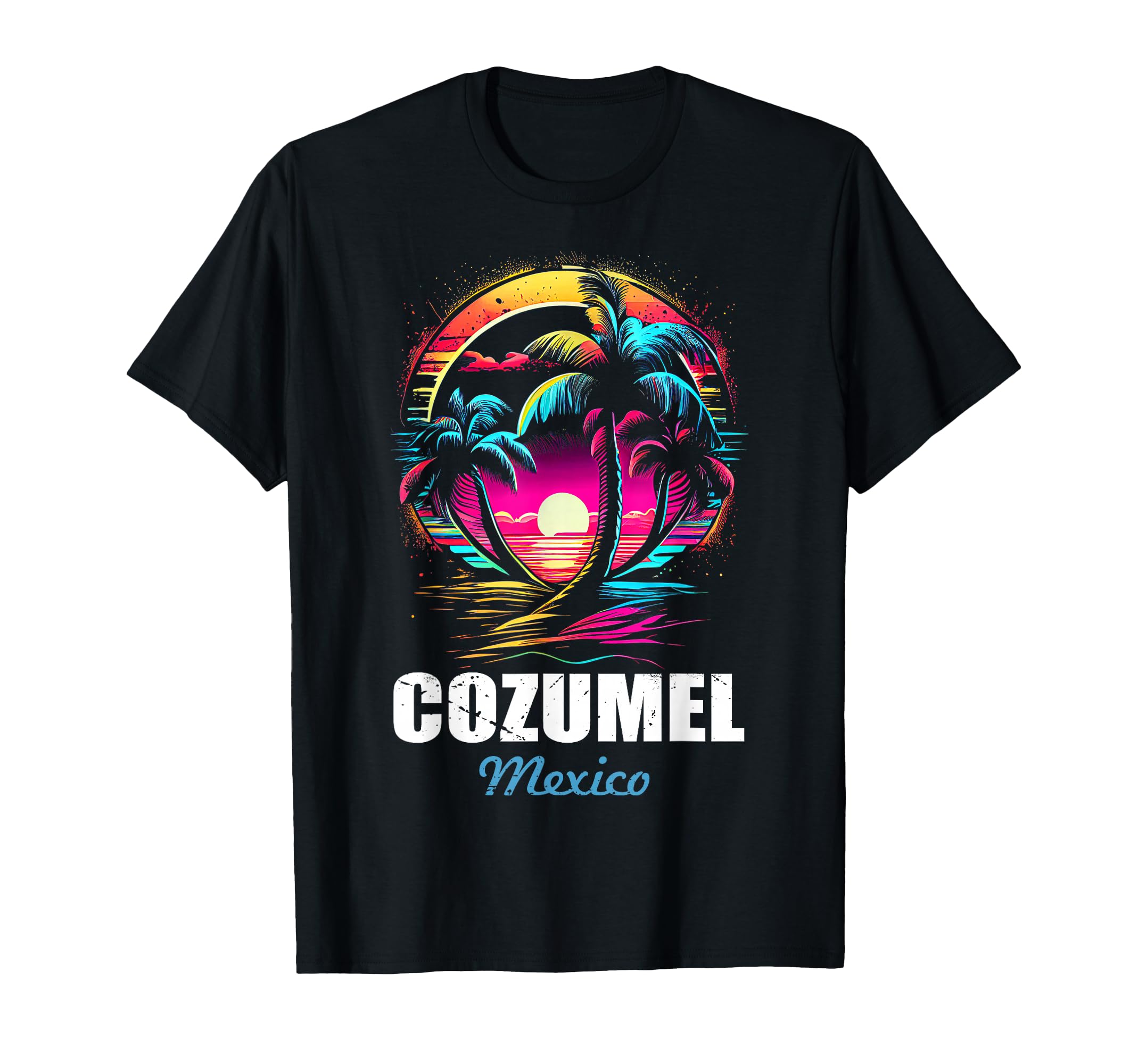 Cozumel Mexico Sunset Vacation T-Shirt - Novelty Apparel for Adults - T-Shirt, Sweatshirt, Hoodie