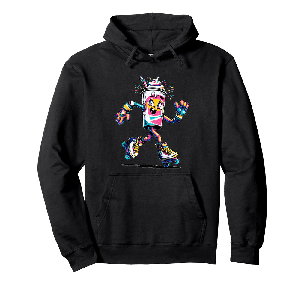Awesome Milkshake Roller Skates Hoodie - Streetwear Style Unisex - T-Shirt, Sweatshirt, Hoodie