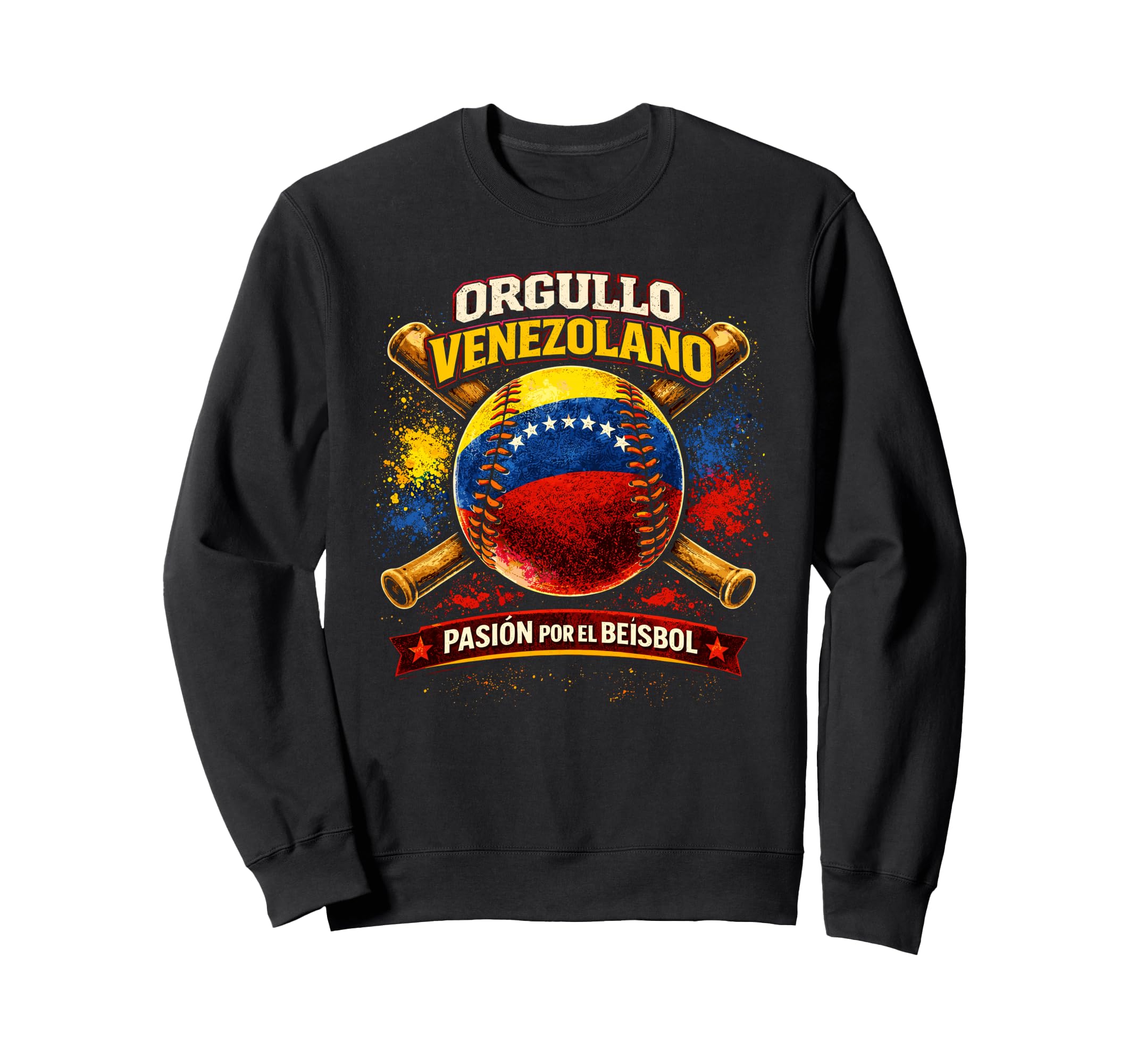 Venezuela Flag Passion Baseball Sweatshirt - Minimalist Print Unisex - T-Shirt, Sweatshirt, Hoodie