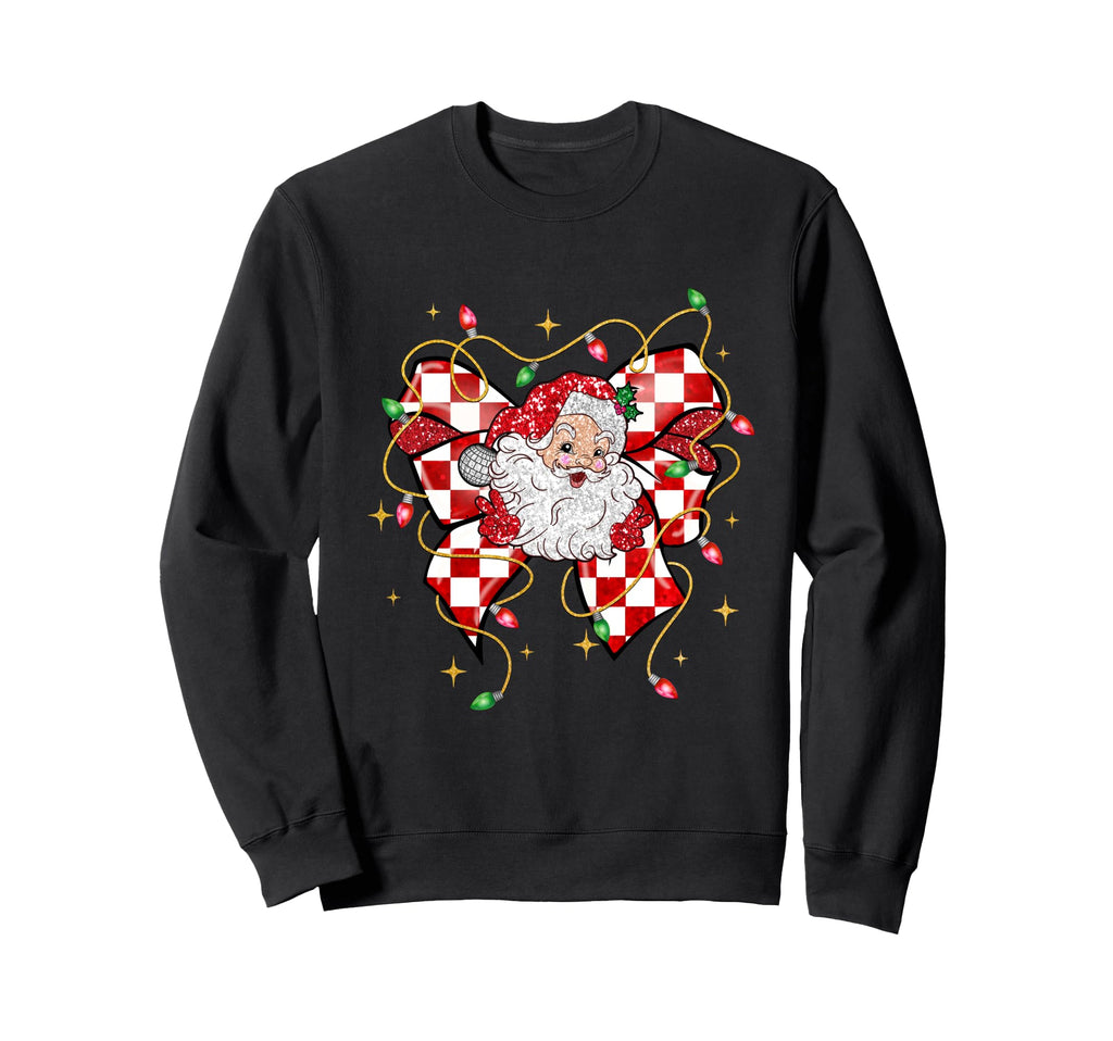 Coquette Bow Santa Y2K Girly Sweatshirt - Graphic Print Men Women - T-Shirt, Sweatshirt, Hoodie