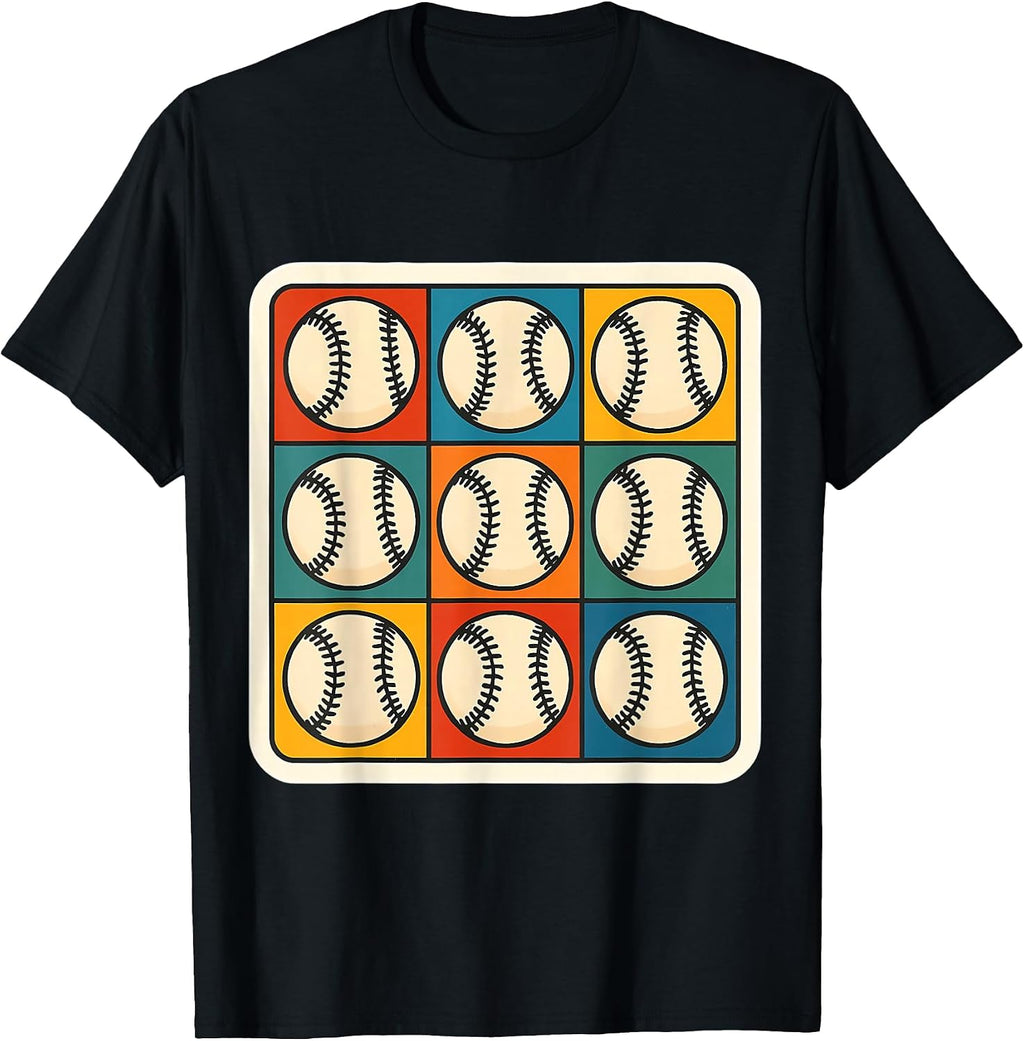 Baseball Pop Art Vintage Player Coach Lover Merch - Adult & Kids T-Shirts, Sweatshirts & Hoodies apparel design preview 1