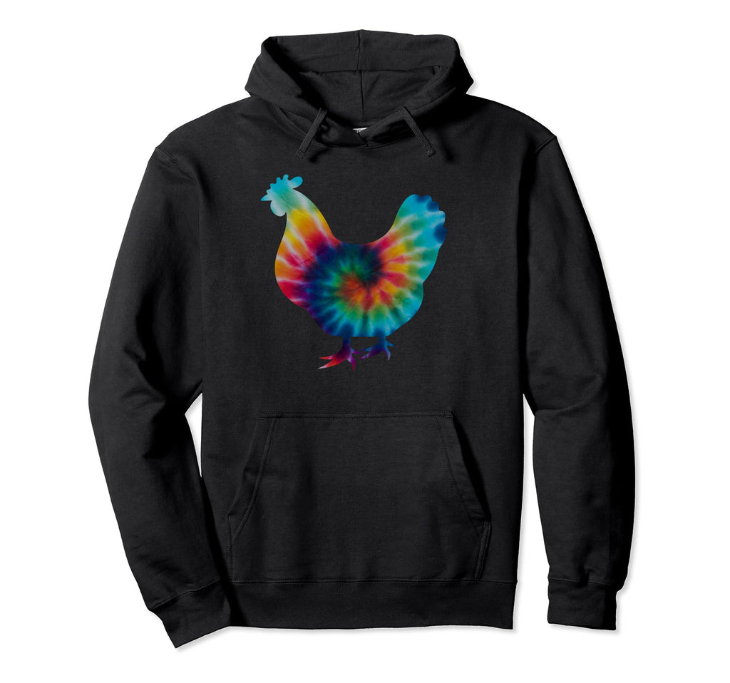 Funny Chicken Tie Dye Psychedelic Hoodie - Minimalist Print for Adults - T-Shirt, Sweatshirt, Hoodie
